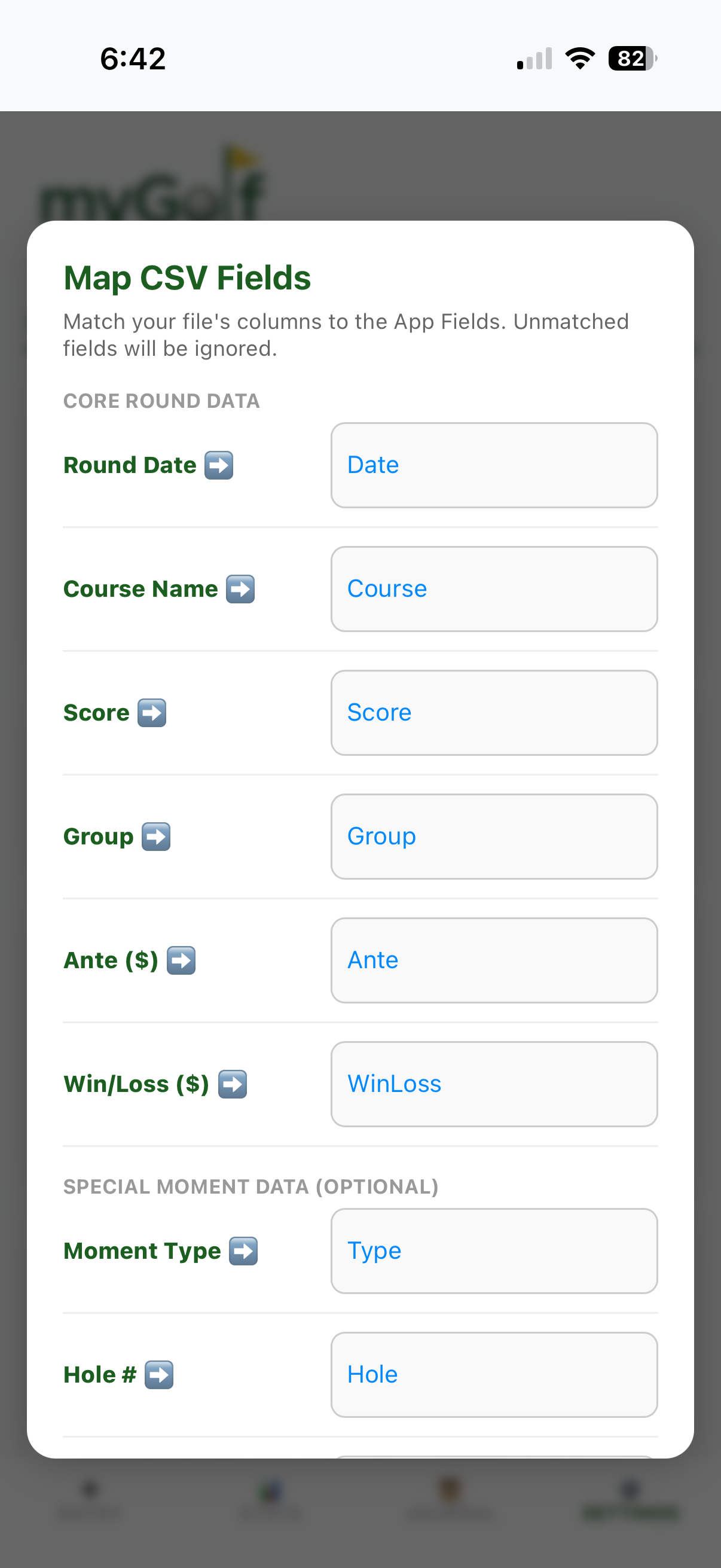 Save, Import & Export actions